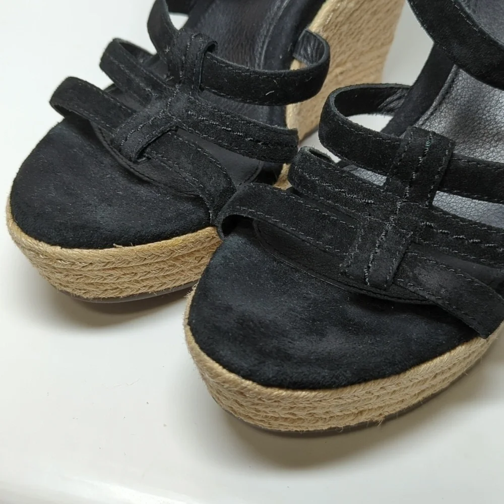 UGG Callia Platform jute/espadrille wedge sandal women's size 9